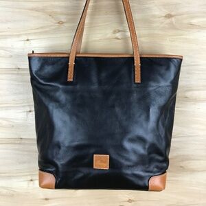 Dooney & Bourke Black Leather Shopper "Everyday" Tote Shoulder Bag Purse